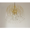 Lampa glamour ze szklanymi i akrylowymi soplami
